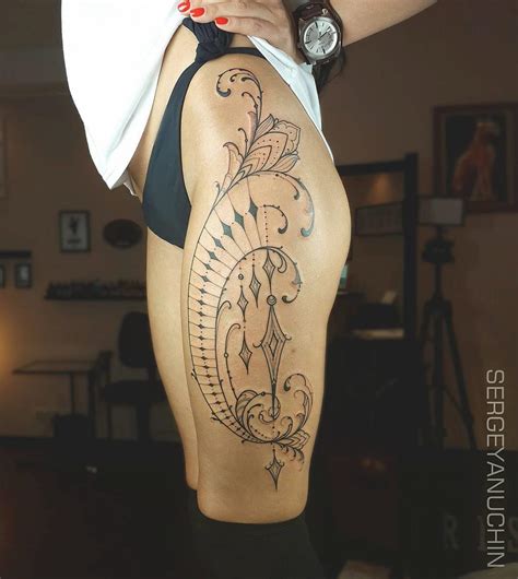 upper hip tattoo|More.